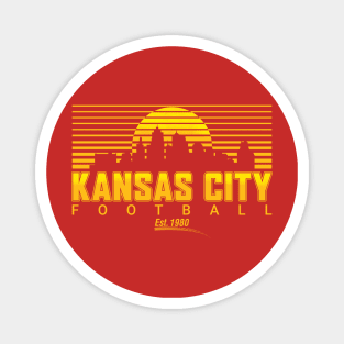 Kansas City Retro Sunset Vintage KC Football Missouri Gift Magnet